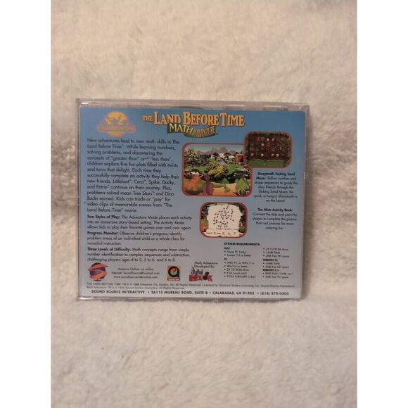 The Land Before Time Math Adventure (PC/MAC, 1998) Age 4-6 - Picture 2 of 4